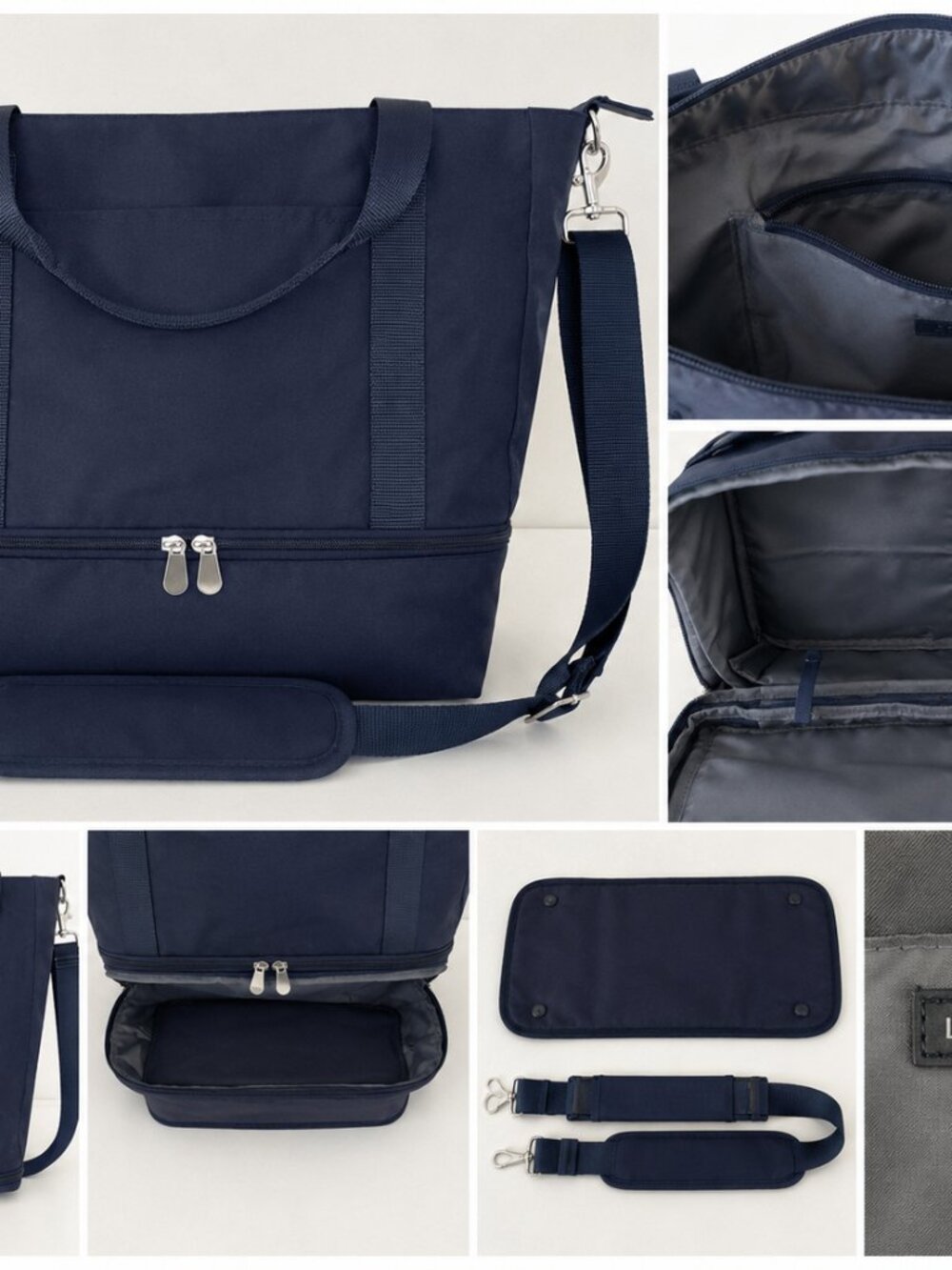 Lo & Sons Catalina Deluxe Tote – Deep Navy – 600D Recycled Poly